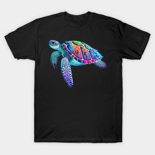 Fluo sea turtle T-Shirt